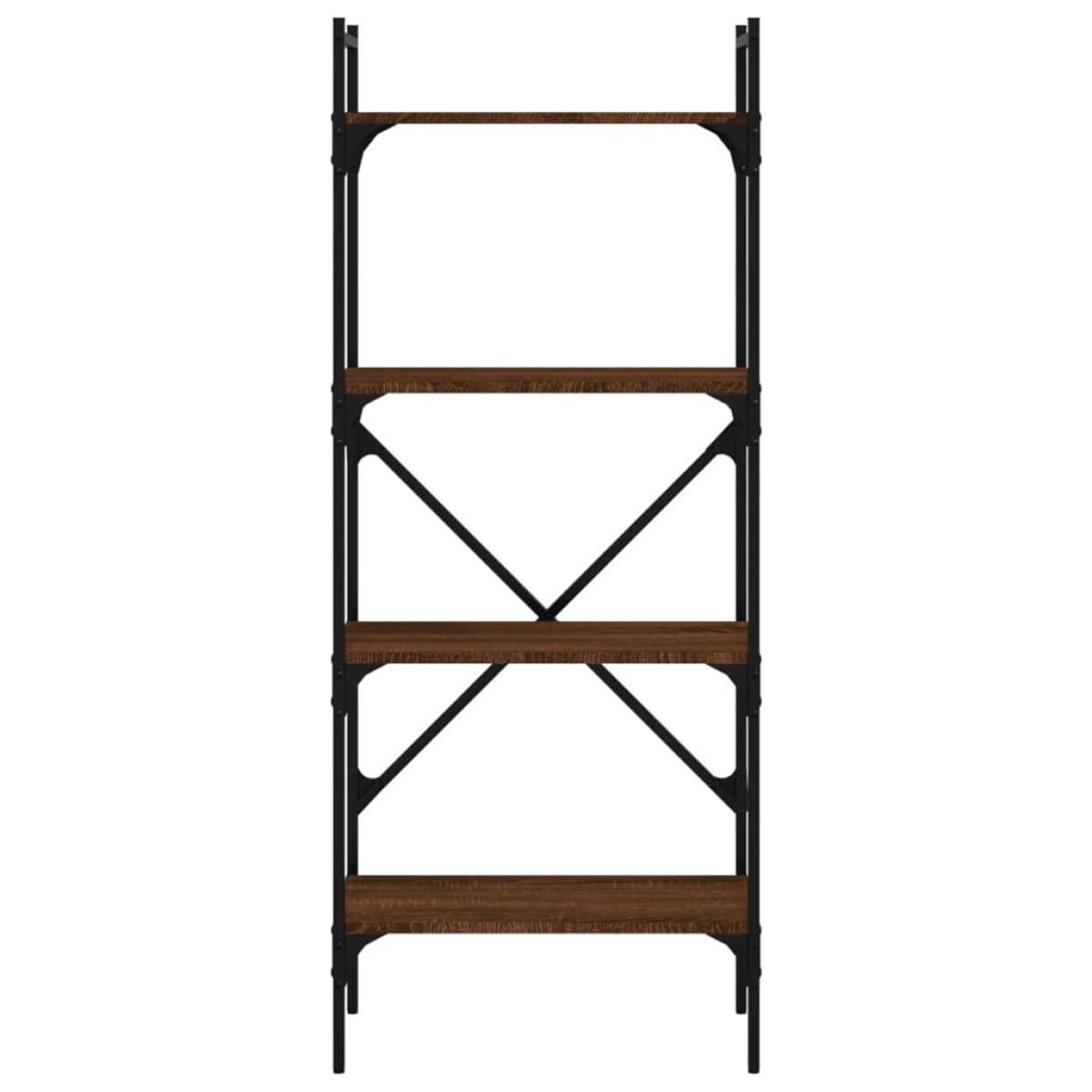 vidaXL Βιβλιοθήκη 4 Επιπέδων Καφέ Δρυς 56x31,5x138,5 εκ. Επεξεργ. Ξύλο