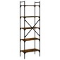 vidaXL Βιβλιοθήκη 5 Επιπέδων Καπνιστή Δρυς 56x31,5x174εκ. Επεξ. Ξύλο