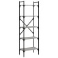 vidaXL Βιβλιοθήκη 5 Επιπέδων Γκρι Sonoma 56x31,5x174 εκ. Επεξ. Ξύλο