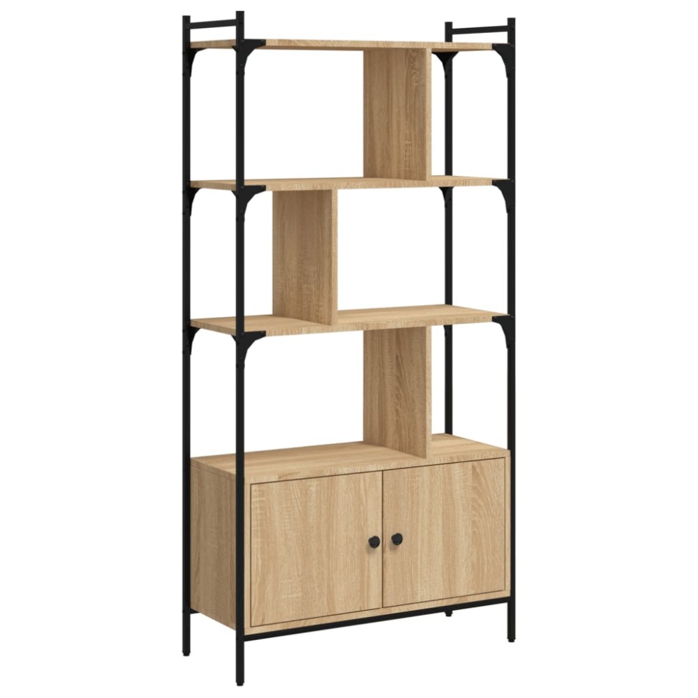 vidaXL Βιβλιοθήκη με Πορτάκια από Sonoma Δρυς 76,5x30x154,5 εκ. από Τεχνητό Ξύλο