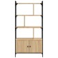 vidaXL Βιβλιοθήκη με Πόρτες Sonoma Δρυς 76,5x30x154,5 εκ. Επεξ. Ξύλο