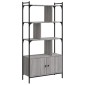 vidaXL Βιβλιοθήκη με Πόρτες Γκρι Sonoma 76,5x30x154,5 εκ. Επεξ. Ξύλο