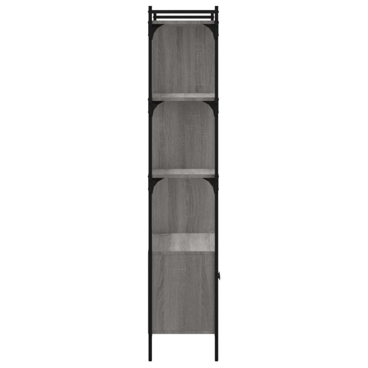 vidaXL Βιβλιοθήκη με Πόρτες Γκρι Sonoma 76,5x30x154,5 εκ. Επεξ. Ξύλο