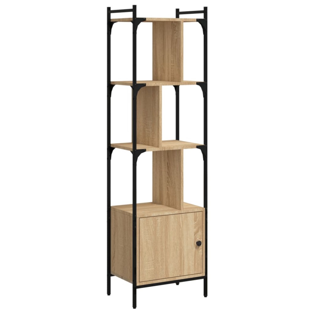 vidaXL Βιβλιοθήκη με Πόρτα Sonoma Δρυς 44,5x30x154,5 εκ. Επεξ. Ξύλο