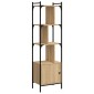 vidaXL Βιβλιοθήκη με Πόρτα Sonoma Δρυς 44,5x30x154,5 εκ. Επεξ. Ξύλο