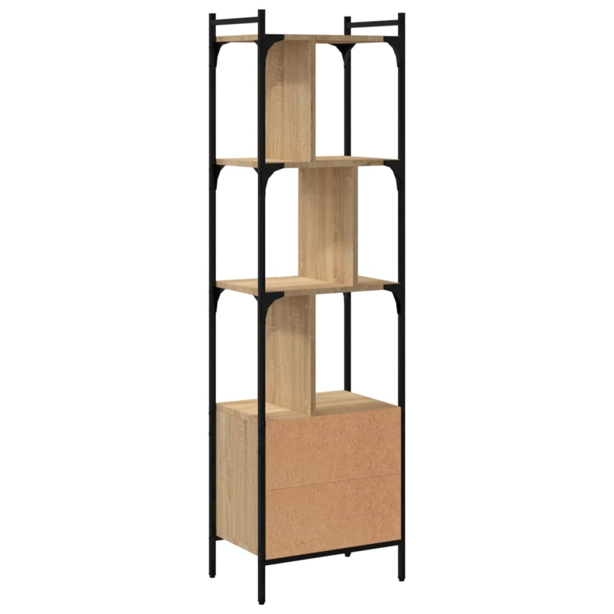 vidaXL Βιβλιοθήκη με Πόρτα Sonoma Δρυς 44,5x30x154,5 εκ. Επεξ. Ξύλο