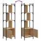 vidaXL Βιβλιοθήκη με Πόρτα Sonoma Δρυς 44,5x30x154,5 εκ. Επεξ. Ξύλο