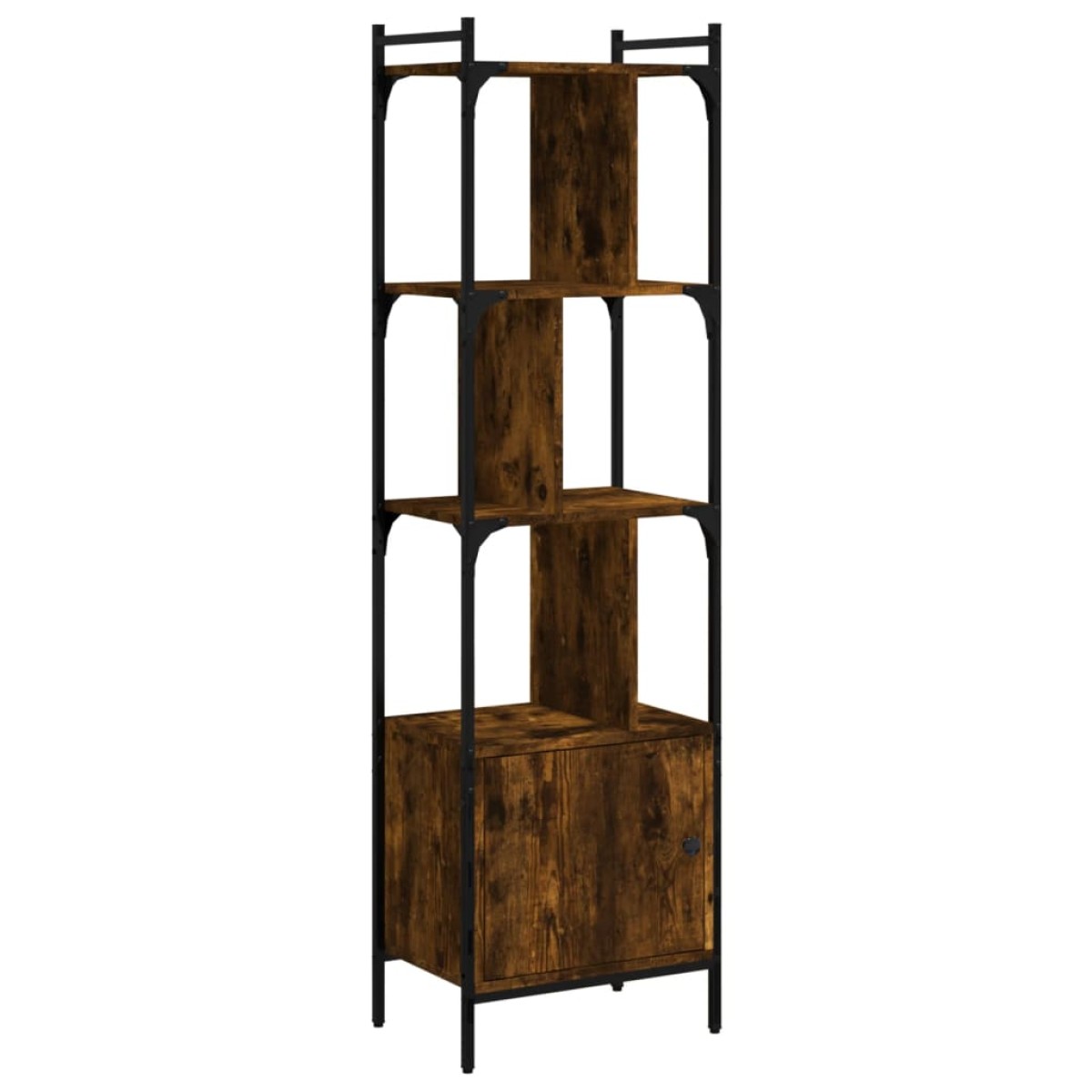 vidaXL Βιβλιοθήκη με Πόρτα Καπνιστή Δρυς 44,5x30x154,5 εκ. Επεξ. Ξύλο