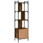 vidaXL Βιβλιοθήκη με Πόρτα Καπνιστή Δρυς 44,5x30x154,5 εκ. Επεξ. Ξύλο