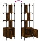 vidaXL Βιβλιοθήκη με Πόρτα Καπνιστή Δρυς 44,5x30x154,5 εκ. Επεξ. Ξύλο