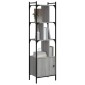 vidaXL Βιβλιοθήκη με Πόρτα Γκρι Sonoma 44,5x30x154,5 εκ. Επεξ. Ξύλο