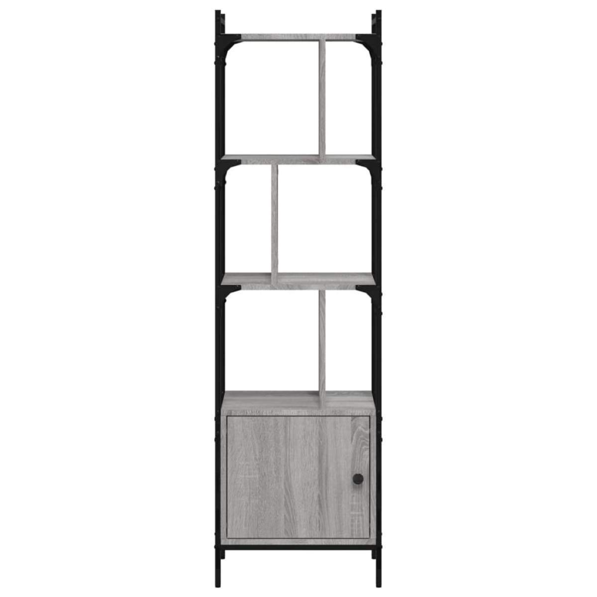 vidaXL Βιβλιοθήκη με Πόρτα Γκρι Sonoma 44,5x30x154,5 εκ. Επεξ. Ξύλο