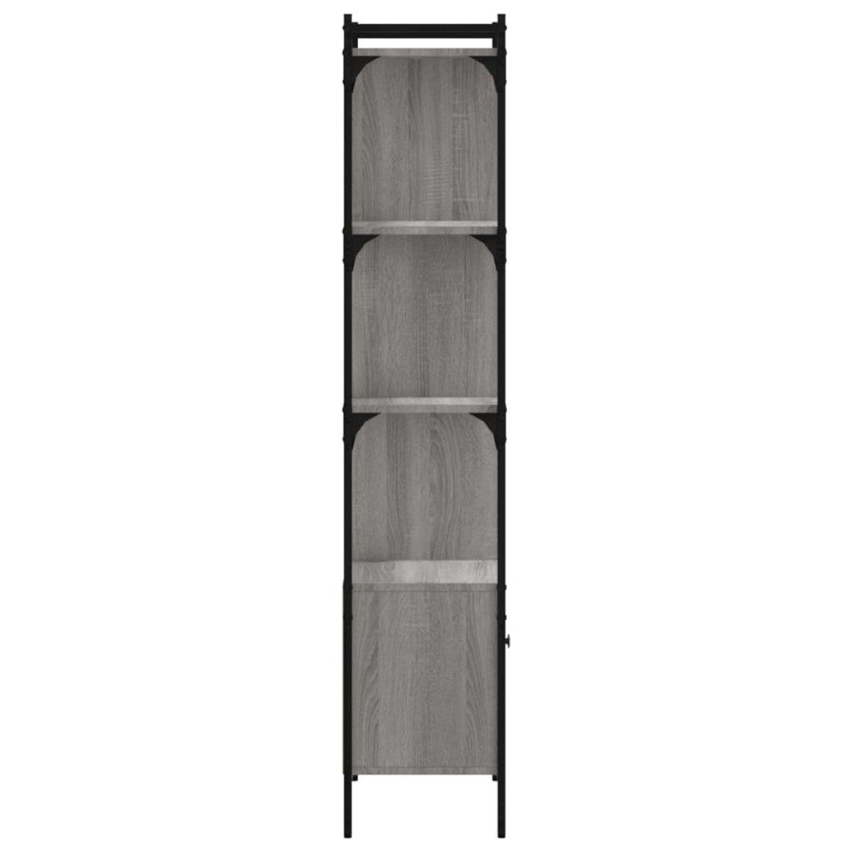 vidaXL Βιβλιοθήκη με Πόρτα Γκρι Sonoma 44,5x30x154,5 εκ. Επεξ. Ξύλο