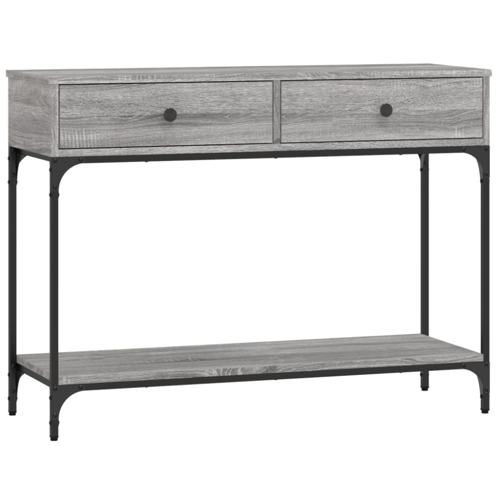 vidaXL Τραπέζι Κονσόλα Γκρι Sonoma 100x34,5x75 εκ. Επεξεργασμένο Ξύλο