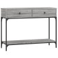 vidaXL Τραπέζι Κονσόλα Γκρι Sonoma 100x34,5x75 εκ. Επεξεργασμένο Ξύλο