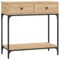 vidaXL Τραπέζι Κονσόλα Sonoma Δρυς 75x34,5x75 εκ. Επεξεργασμένο Ξύλο