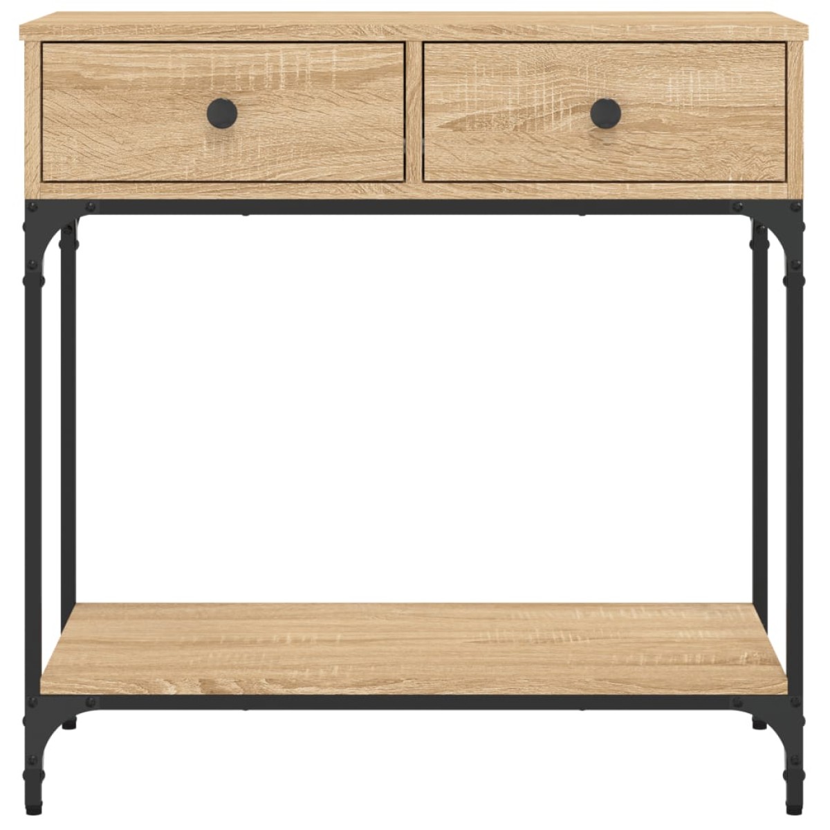vidaXL Τραπέζι Κονσόλα Sonoma Δρυς 75x34,5x75 εκ. Επεξεργασμένο Ξύλο