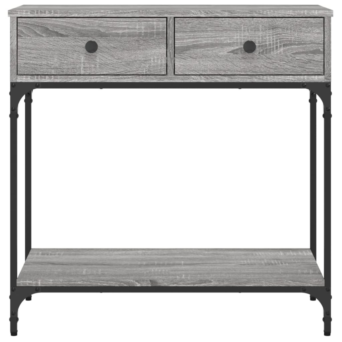 vidaXL Τραπέζι Κονσόλα Γκρι Sonoma 75x34,5x75 εκ. Επεξεργασμένο Ξύλο