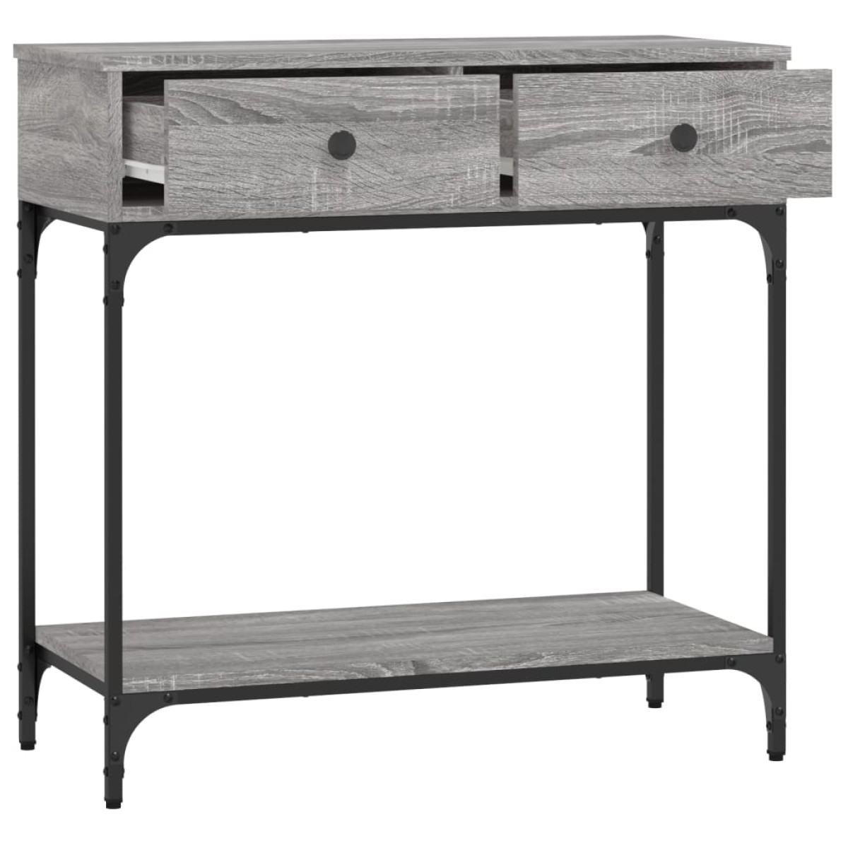 vidaXL Τραπέζι Κονσόλα Γκρι Sonoma 75x34,5x75 εκ. Επεξεργασμένο Ξύλο