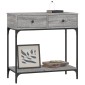 vidaXL Τραπέζι Κονσόλα Γκρι Sonoma 75x34,5x75 εκ. Επεξεργασμένο Ξύλο