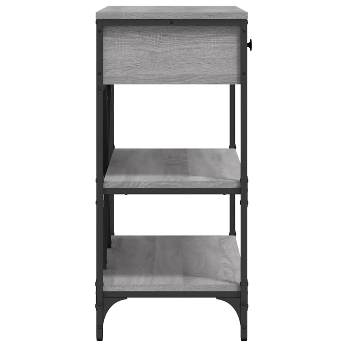 vidaXL Τραπέζι Κονσόλα με Συρτάρια&Ράφια Γκρι Sonoma από Επεξεργ. Ξύλο