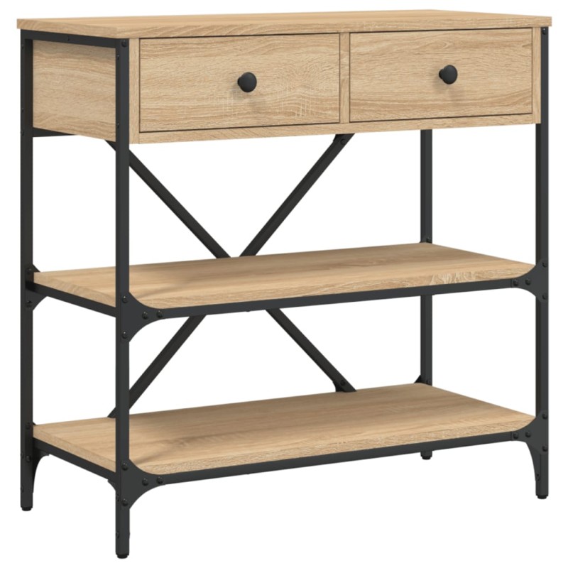 vidaXL Τραπέζι Κονσόλα Sonoma Δρυς 75x34,5x75 εκ. Επεξεργασμένο Ξύλο