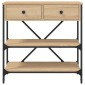 vidaXL Τραπέζι Κονσόλα Sonoma Δρυς 75x34,5x75 εκ. Επεξεργασμένο Ξύλο