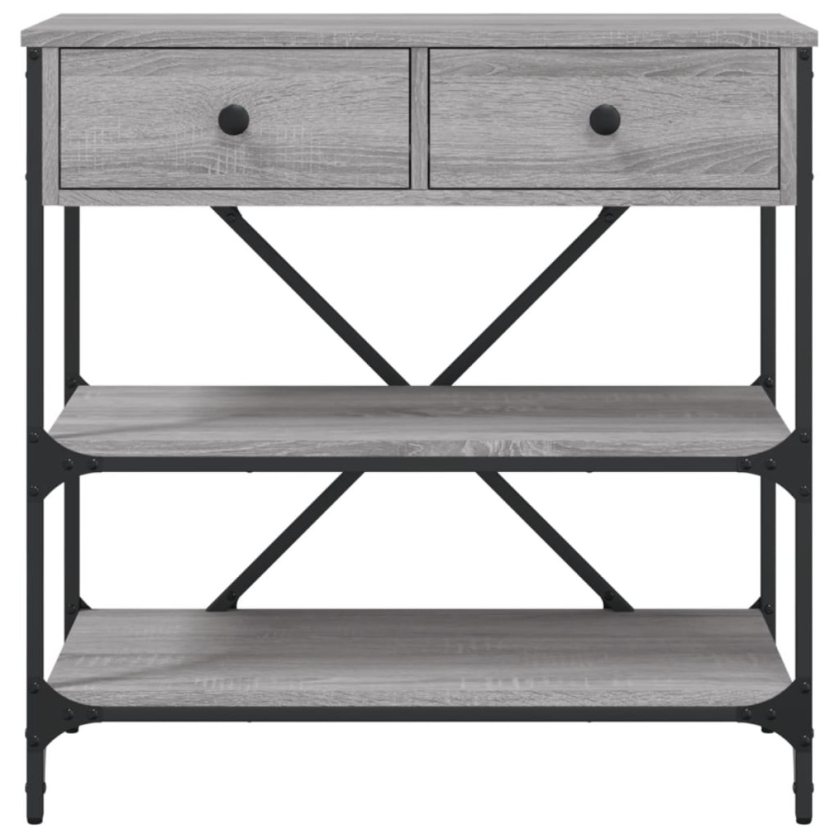 vidaXL Τραπέζι Κονσόλα Γκρι Sonoma 75x34,5x75 εκ. Επεξεργασμένο Ξύλο