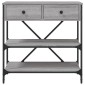 vidaXL Τραπέζι Κονσόλα Γκρι Sonoma 75x34,5x75 εκ. Επεξεργασμένο Ξύλο