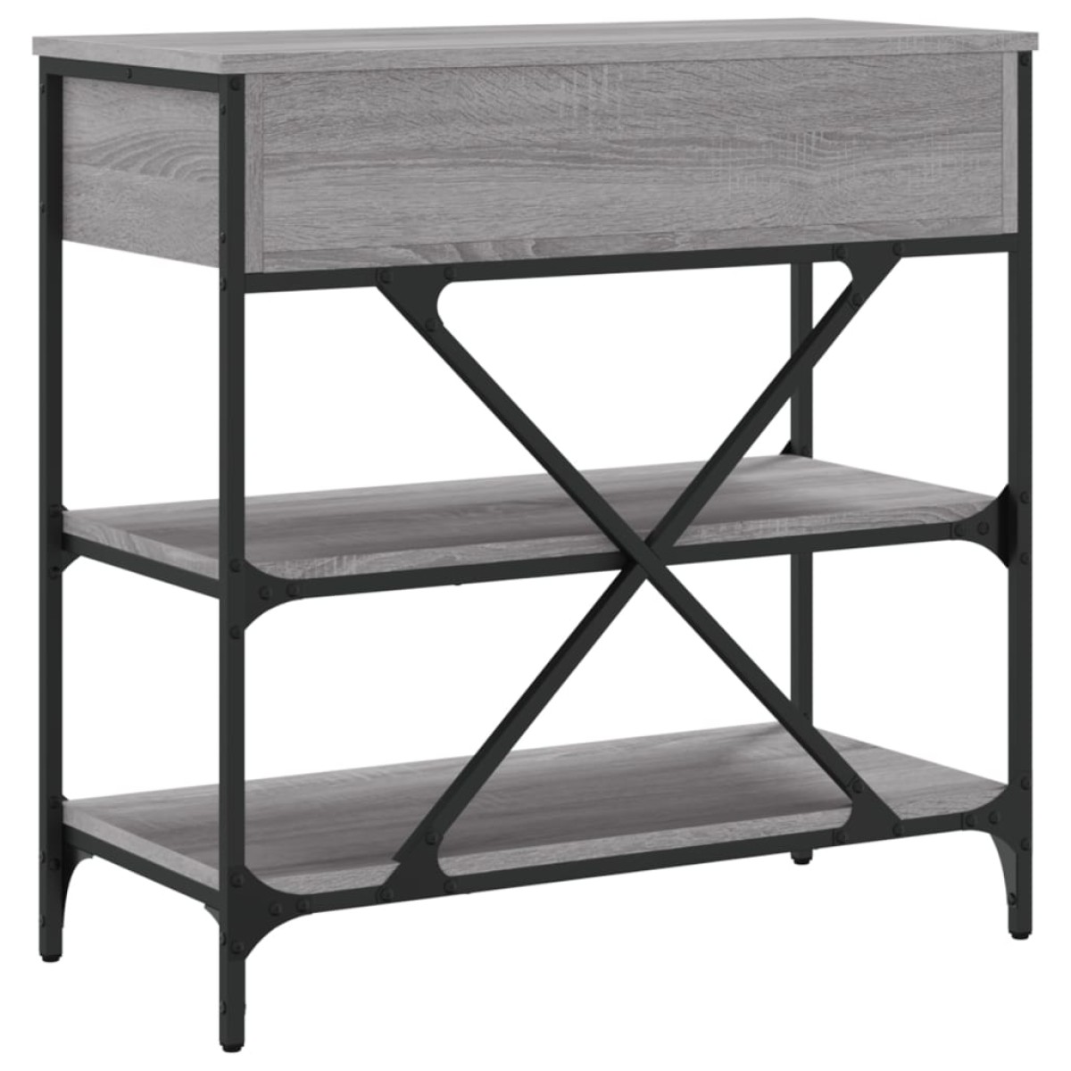 vidaXL Τραπέζι Κονσόλα Γκρι Sonoma 75x34,5x75 εκ. Επεξεργασμένο Ξύλο