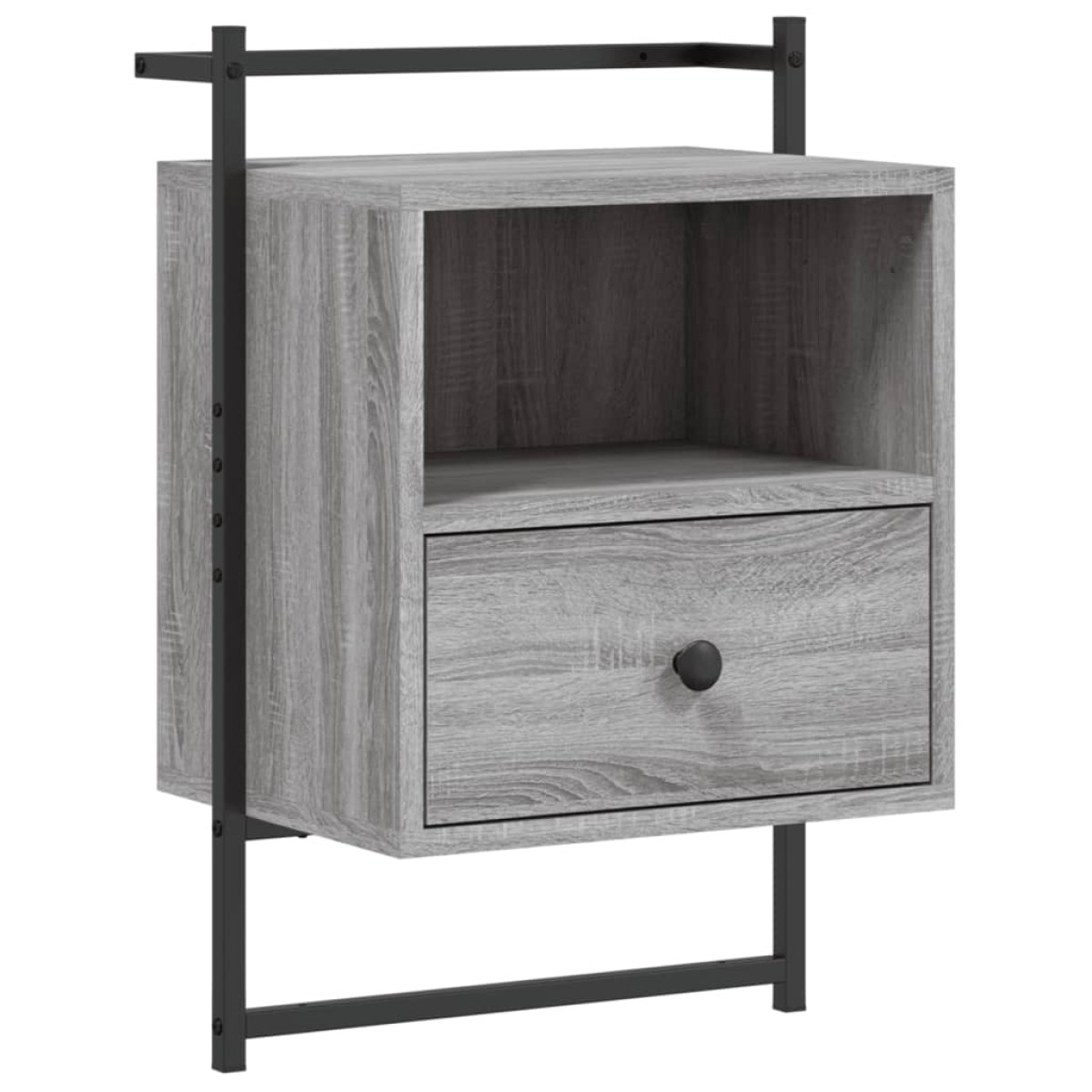 vidaXL Κομοδίνο Επιτοίχιο Γκρι Sonoma 40x30x61 εκ. από Επεξεργ. Ξύλο