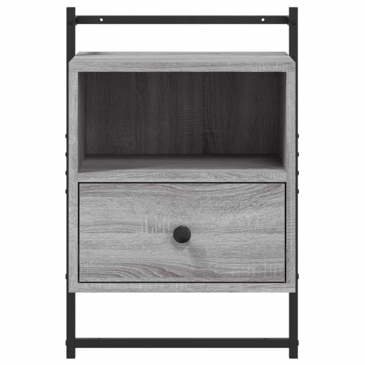 vidaXL Κομοδίνο Επιτοίχιο Γκρι Sonoma 40x30x61 εκ. από Επεξεργ. Ξύλο