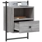 vidaXL Κομοδίνα Επιτοίχια 2 τεμ. Γκρι Sonoma 40x30x61 εκ Επεξεργ. Ξύλο