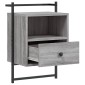 vidaXL Κομοδίνα Επιτοίχια 2 τεμ. Γκρι Sonoma 40x30x61 εκ Επεξεργ. Ξύλο