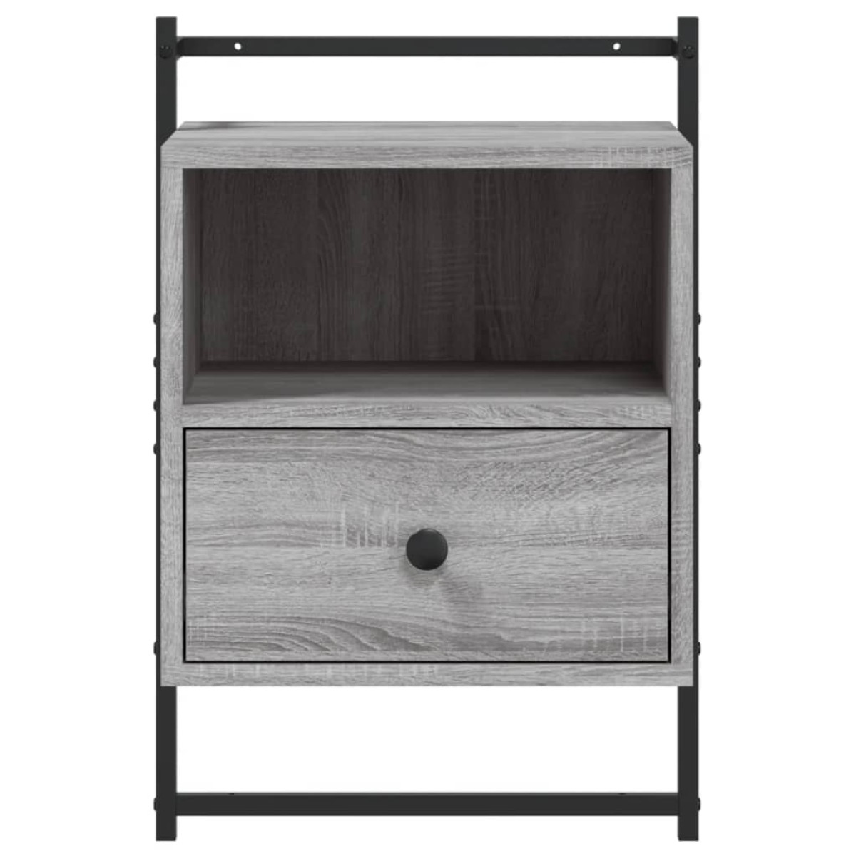 vidaXL Κομοδίνα Επιτοίχια 2 τεμ. Γκρι Sonoma 40x30x61 εκ Επεξεργ. Ξύλο