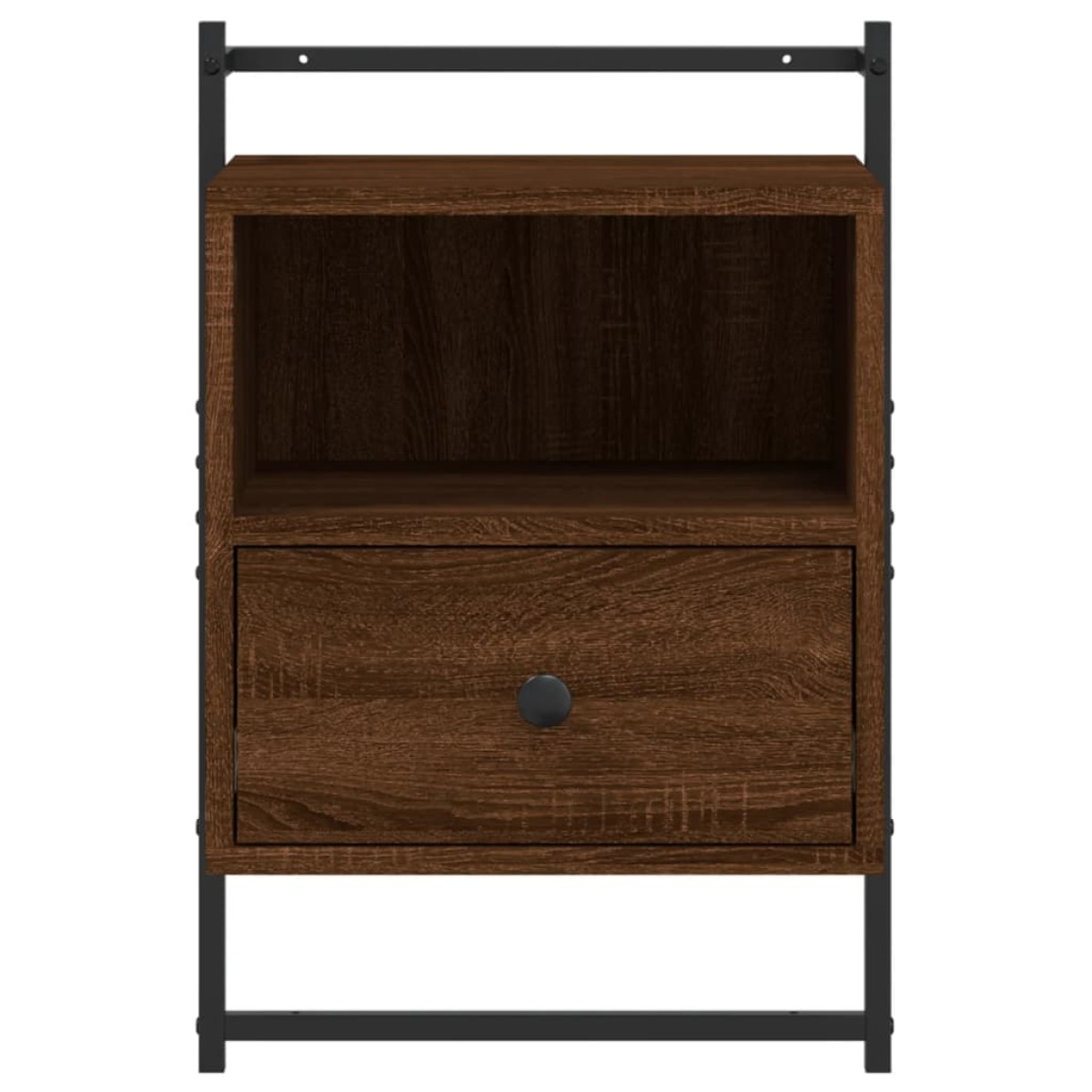 vidaXL Κομοδίνο Επιτοίχιο Καφέ Δρυς 40x30x61 εκ. από Επεξεργ. Ξύλο