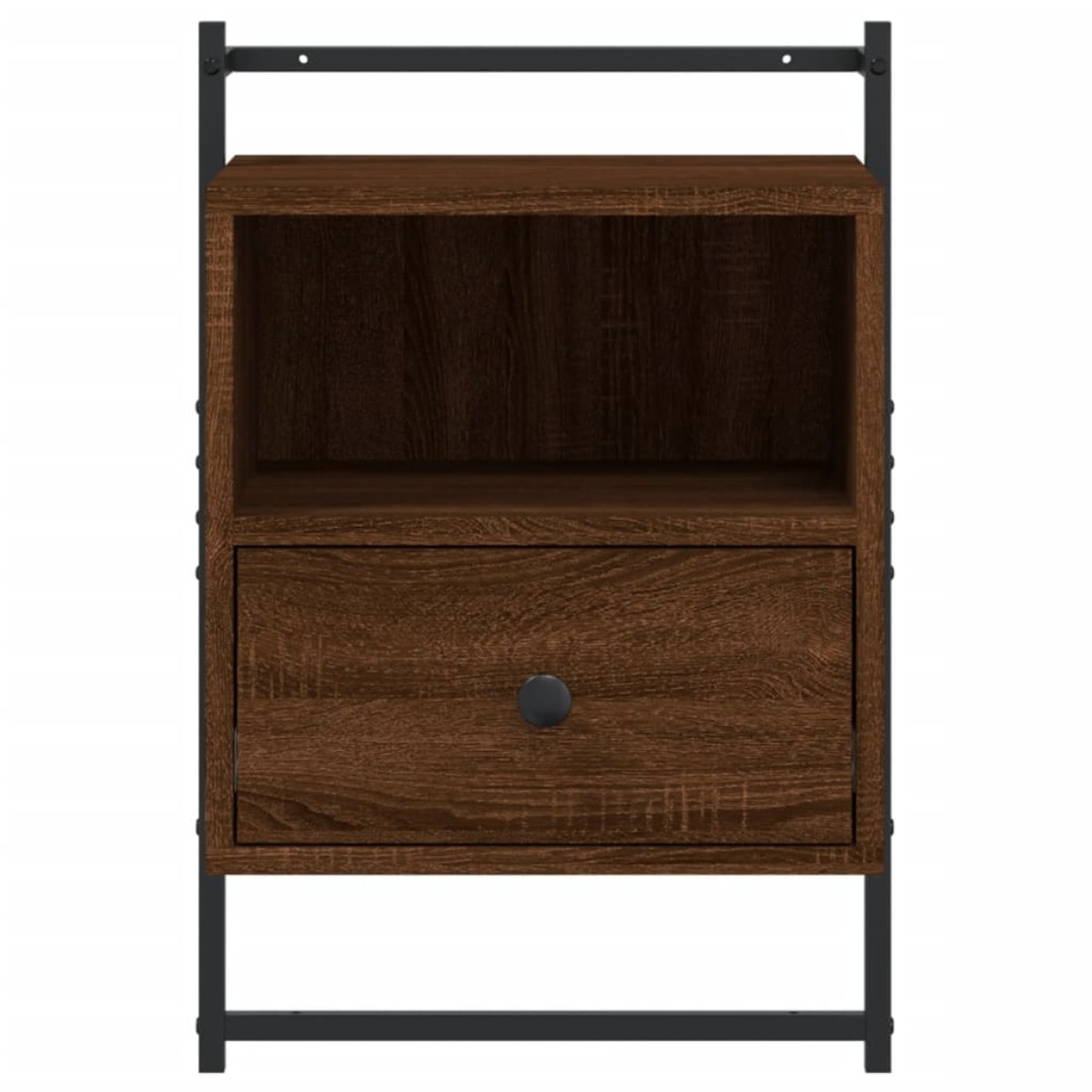 vidaXL Κομοδίνα Επιτοίχια 2 τεμ. Καφέ Δρυς 40x30x61 εκ. Επεξ. Ξύλο