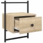 vidaXL Κομοδίνα Επιτοίχια 2 τεμ. Sonoma Δρυς 35x30x51 εκ Επεξεργ. Ξύλο