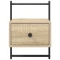 vidaXL Κομοδίνα Επιτοίχια 2 τεμ. Sonoma Δρυς 35x30x51 εκ Επεξεργ. Ξύλο