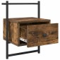 vidaXL Κομοδίνο Επιτοίχιο Καπνιστή Δρυς 35x30x51 εκ. από Επεξεργ. Ξύλο