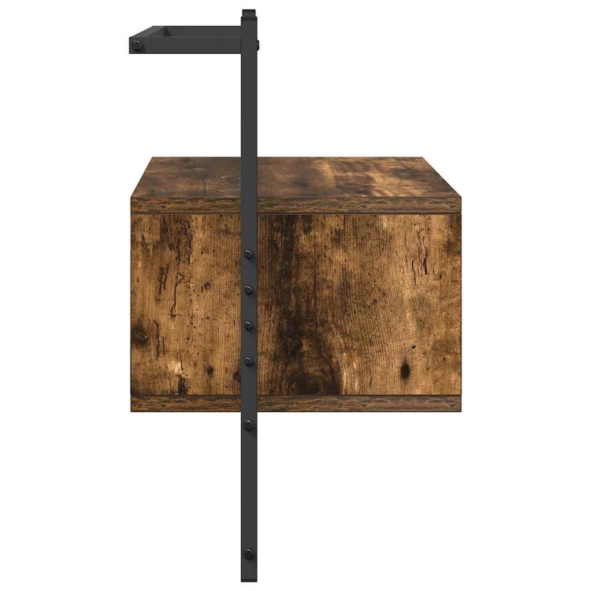 vidaXL Κομοδίνο Επιτοίχιο Καπνιστή Δρυς 35x30x51 εκ. από Επεξεργ. Ξύλο