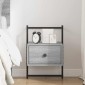 vidaXL Κομοδίνο Επιτοίχιο Γκρι Sonoma 35x30x51 εκ. από Επεξεργ. Ξύλο
