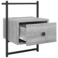 vidaXL Κομοδίνο Επιτοίχιο Γκρι Sonoma 35x30x51 εκ. από Επεξεργ. Ξύλο
