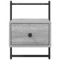 vidaXL Κομοδίνο Επιτοίχιο Γκρι Sonoma 35x30x51 εκ. από Επεξεργ. Ξύλο