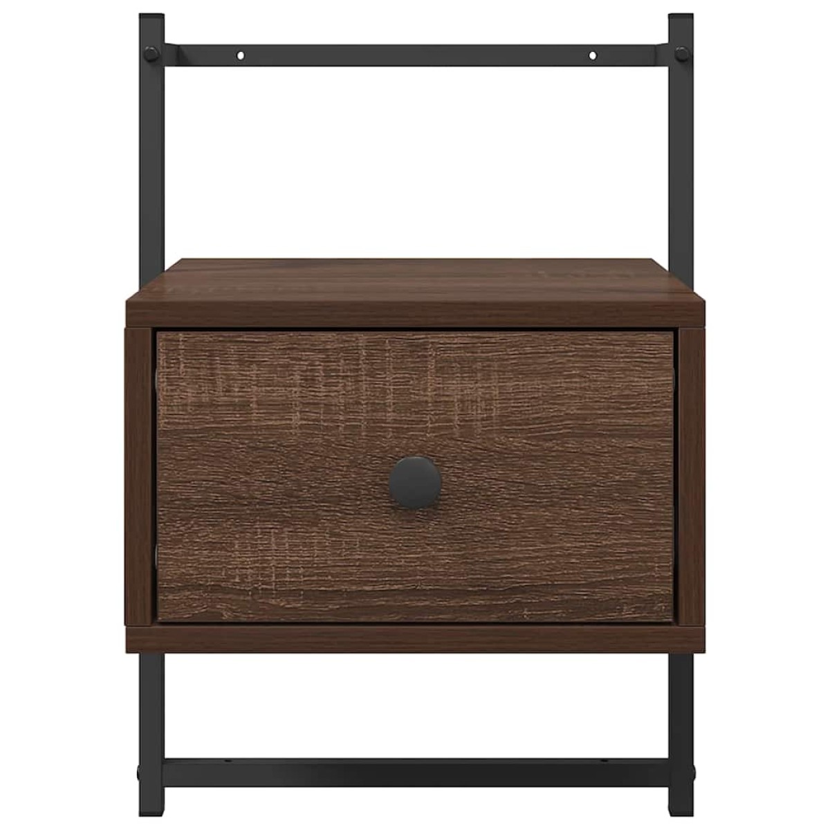 vidaXL Κομοδίνο Επιτοίχιο Καφέ Δρυς 35x30x51 εκ. από Επεξεργ. Ξύλο