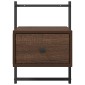 vidaXL Κομοδίνο Επιτοίχιο Καφέ Δρυς 35x30x51 εκ. από Επεξεργ. Ξύλο