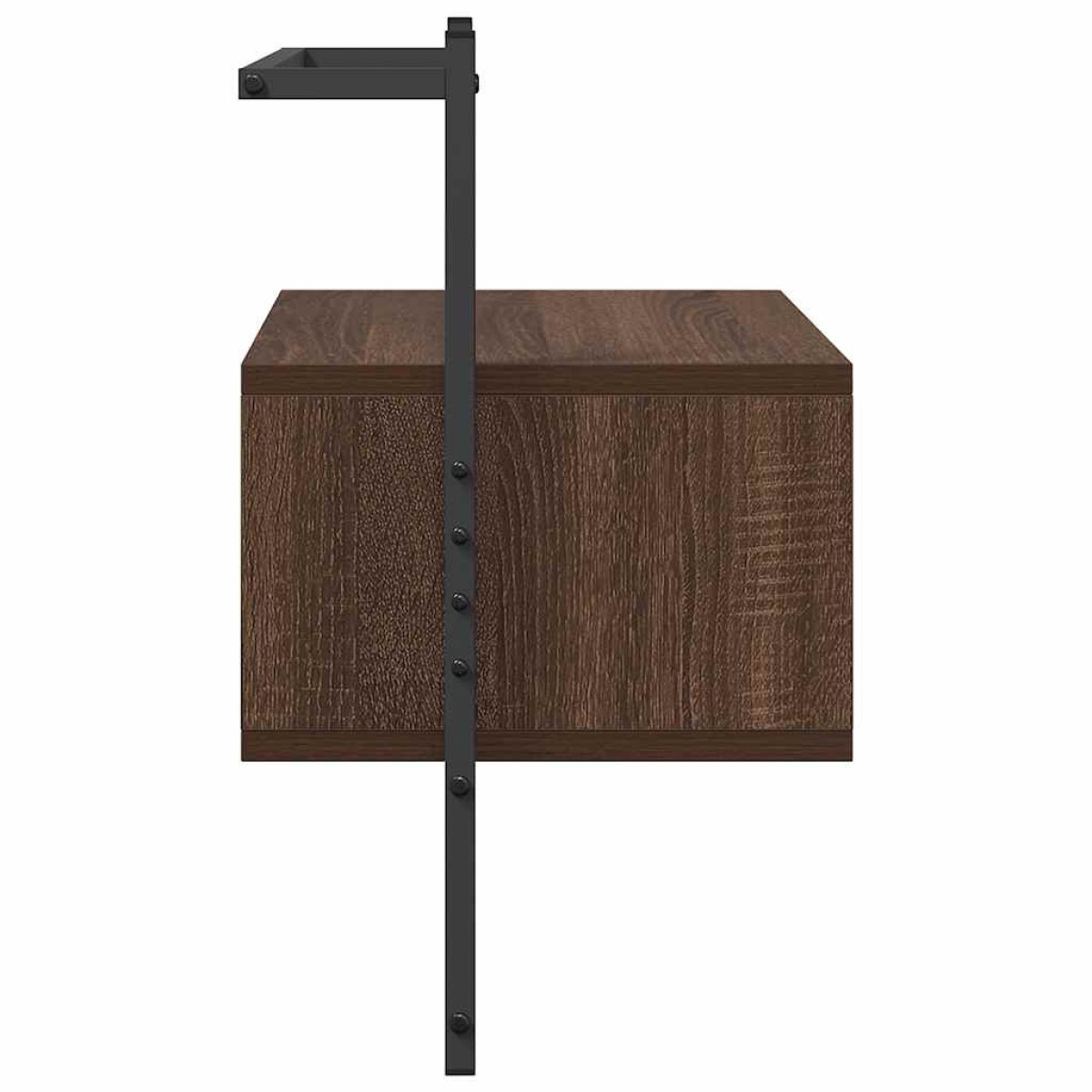 vidaXL Κομοδίνο Επιτοίχιο Καφέ Δρυς 35x30x51 εκ. από Επεξεργ. Ξύλο