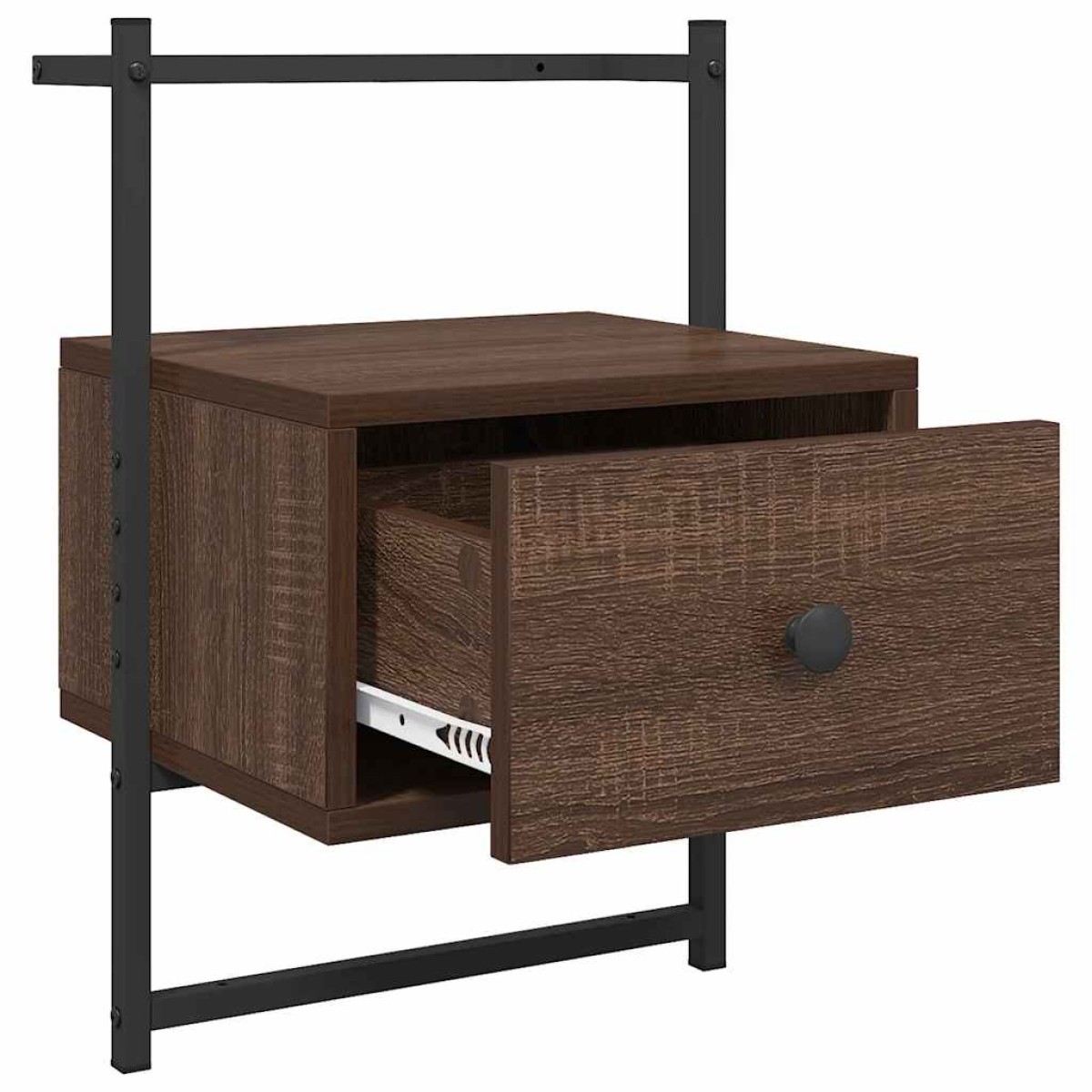 vidaXL Κομοδίνα Επιτοίχια 2 τεμ. Καφέ Δρυς 35x30x51 εκ. Επεξ. Ξύλο