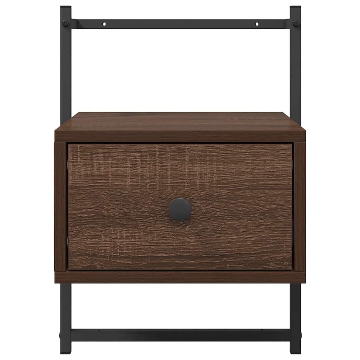vidaXL Κομοδίνα Επιτοίχια 2 τεμ. Καφέ Δρυς 35x30x51 εκ. Επεξ. Ξύλο