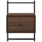 vidaXL Κομοδίνα Επιτοίχια 2 τεμ. Καφέ Δρυς 35x30x51 εκ. Επεξ. Ξύλο